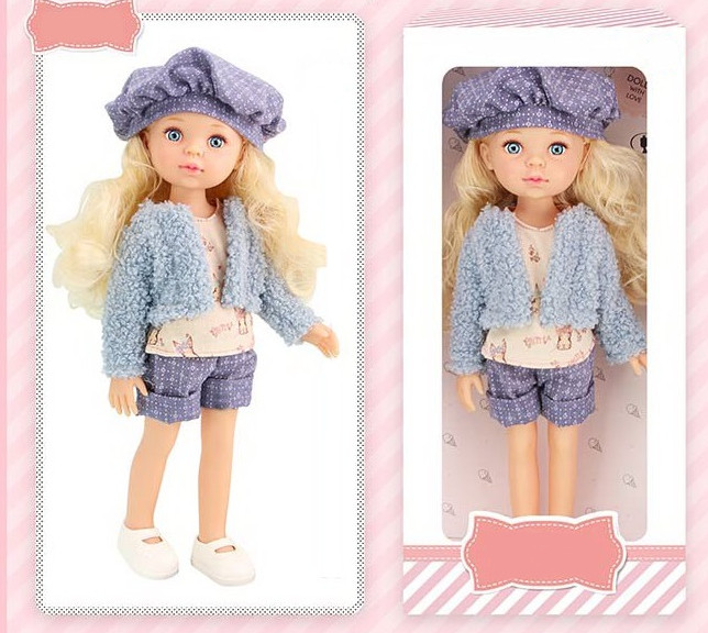 Красива дитяча лялька 33 см чарівна блондинка в гарному одязі іграшка на подарунок 91016-A