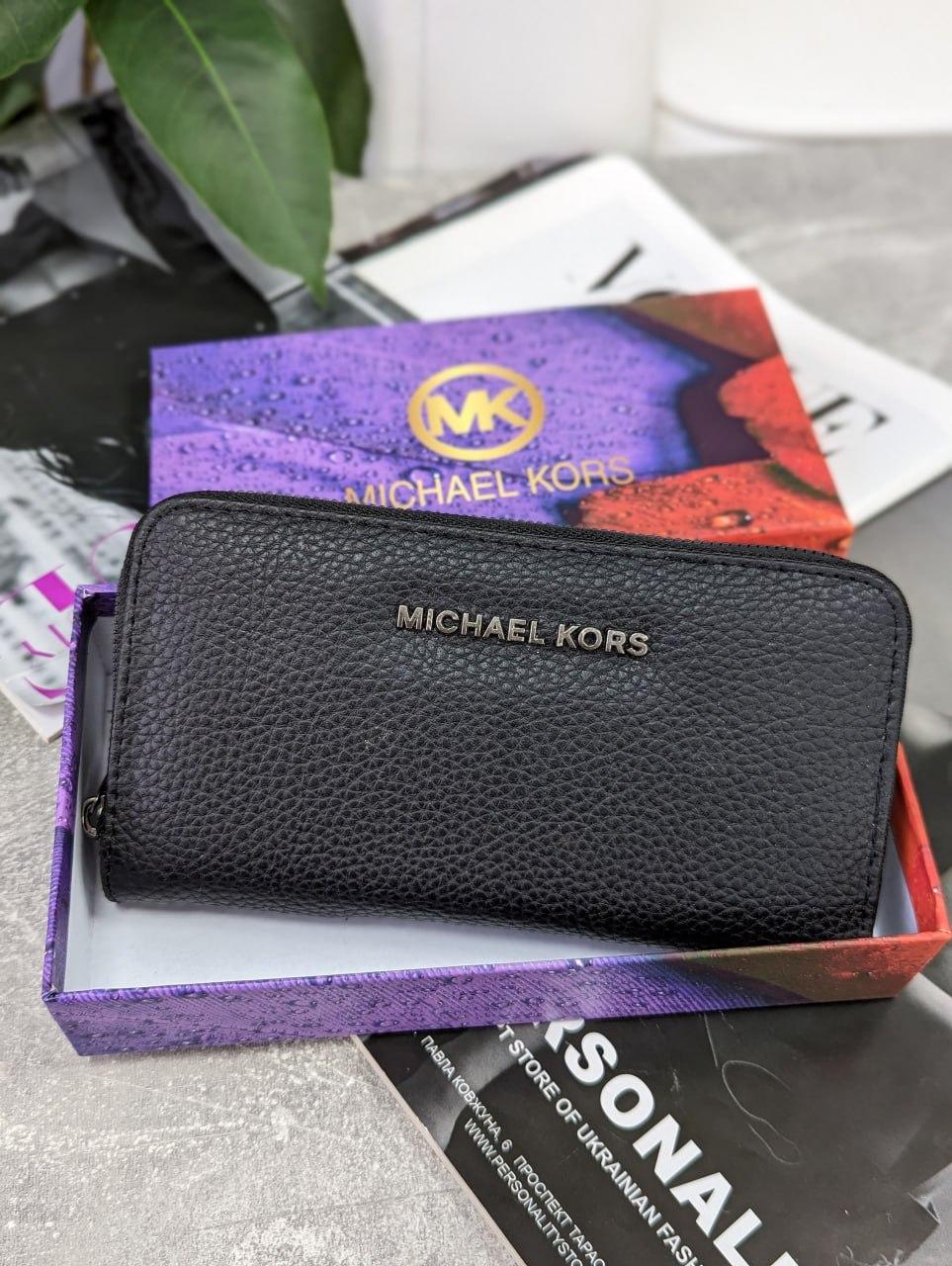 Гаманець Michael Kors великий Майкл Корс жіночий великий чорний, фото 1
