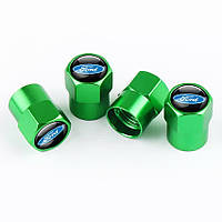 Металеві ковпачки на ніпель для Форд Short Green Ford — 4 шт.