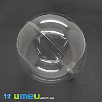 Куля пластикова збірна з 2 половинок, 8 см, Прозора, 1 шт (DEC-042892)