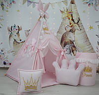 Вигвам Принцесса с Корзиной, Полный комплект, Вігвам для девочки,детский вигвам,детская палатка,вигвам детский