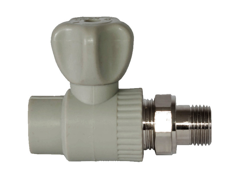 Кран кульовий радіаторний прямий Ø.20x1/2" сірий колір (10/60 шт.) ASCO®