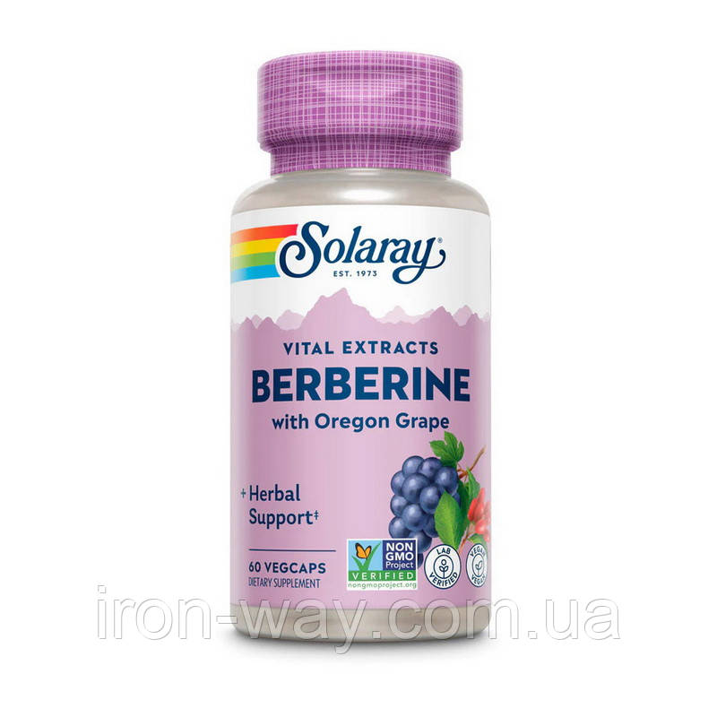 Solaray Berberine root extract (60 veg caps), фото 1