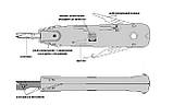 Універсальний монтажний сенсорний інструмент LSA-PLUS ADC KRONE (6417 2 055-01) для закладення проводів у плінти, фото 2