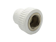 Муфта Ø32 x 1" внутрішня різьба поліпропілен/латунь білий колір Asco®