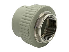 Муфта Ø63 x 2" внутрішня різьба під ключ поліпропілен/латунь сірий колір Asco®