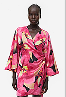 Жіноче атласне плаття Н&М (55866) XS Рожеве