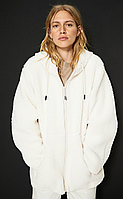 Жіноча плюшева куртка Н&М (56190) M Біла