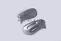 Пластик на скутер VIPER (Zongshen) GRAND PRIX пара на руль (защита рук) (серый) "KOMATCU"