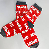 Женские носки высокие хлопковые яркие красные модные весна-осень с принтом Marvel 1 пара 36-41 для девушек КМ