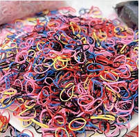Міні-резинки різнокольорові силіконові для волосся. Яскраві тони, 3000 шт/уп
