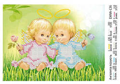 Схема для вишивання бісером Ангелочки позують
