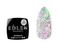 Глитерный гель лак Edlen Confetti Glitter №03 с блестками разной формы, 5 мл