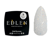 Гель для наращивания Edlen Builder gel Shimmer №09 универсальный, молочный с цветными блестками, 30 мл