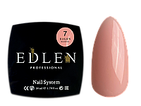 Гель для наращивания Edlen Builder gel №07 средней густоты универсальный, розово бежевый, 50 мл