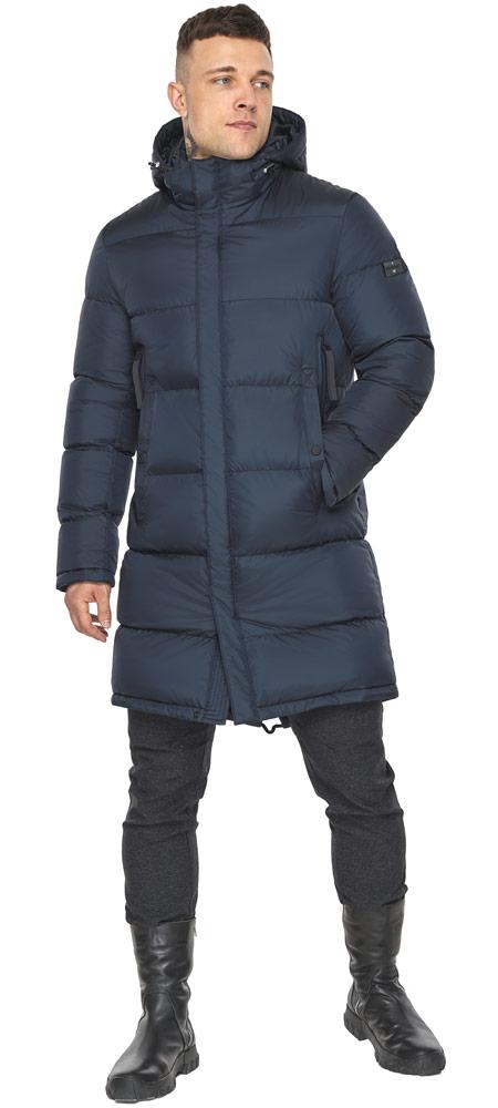 Довга куртка на зиму чоловіча темно-синя модель 49773 50 (L) 52 (XL)