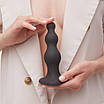 Насадка для страпона Strap-On-Me Dildo Plug Beads Black XXL, фото 6