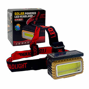 Налобний ліхтар X-Balog BL-LY-807 ліхтарик із сонячною батареєю