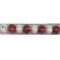У Нас: Ялинкові новорічні кульки Stenson M47929 пластикові 7см у наборі 8шт -OK