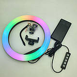 Яскрава селфі лампа RGB LED RING MJ26, Лампа для селфі з ефектом веселки, Кільцеві лампи EJ-59, фото 10