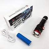 Надпотужний ліхтар лід Bailong, Ліхтарик світлодіодний ручний акумуляторний портативний QO-15, фото 10