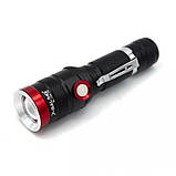 Надпотужний ліхтар лід Bailong, Ліхтарик світлодіодний ручний акумуляторний портативний QO-15, фото 7