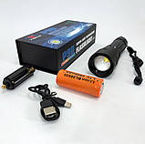 Ліхтар із захистом від пилу Bailong, Ручний ліхтар cob, Ліхтар військовий зсу Невеликий ручний BN-58, фото 6