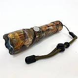 Портативний ліхтар із функцією зарядки Bailong, Світлодіодний ліхтар із зумом Ручний cob JB-69, фото 8