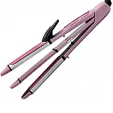 Плойка гофре для волосся 3 в 1 Gemei GM 2966 SV227, фото 2