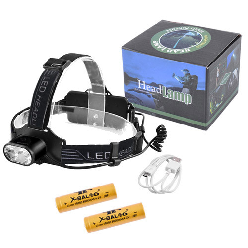 Ліхтар налобний Police 2128-2T6, 2x18650, signal light, ЗУ Type-C