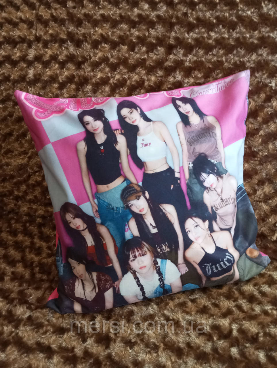 Наволочка для подушки с фото K-POP TWICE №1 44см*44см двостороння, фото 1