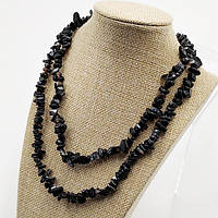 Бусини крихітки чорно-білий агат 8х2,5 мм 85 см