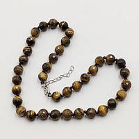 Буси Тигрове Око 10 мм 45 см Кулька з Огранкою