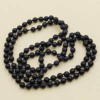 Буси Шунгіт 8 мм 110 см Гладкий Кульок