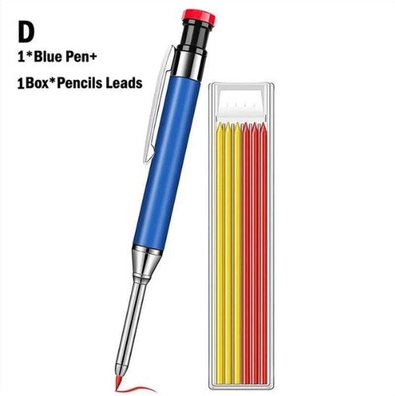 Олівець металевий розмічальний з точилкою та набором змінних стрижнів., фото 1