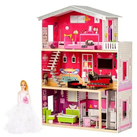 Ляльковий будиночок для барбі з ліфтом - Malibu ECOTOYS Residence 4118+лялька барбі в подарунок!, фото 2