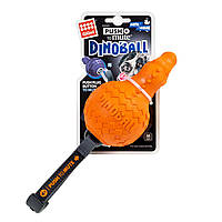 Игрушка для собак Динобол Т-рекс Gigwi push to mute, мяч-игрушка для собак, резина, 28 см