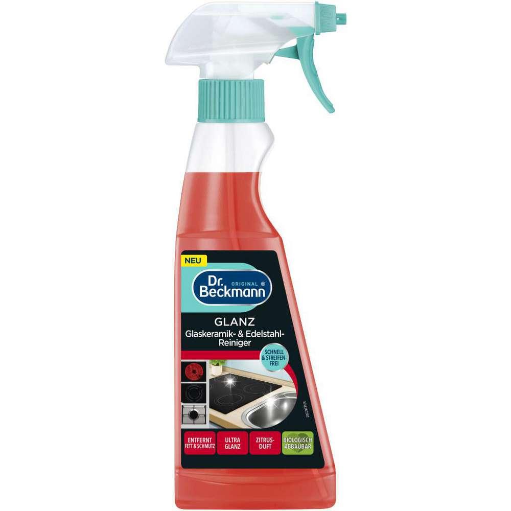 Засіб для очищення і блиску склокераміки та нержавіючої сталі, Спрей Dr.Beckmann Glaskeramik 250 мл, фото 1