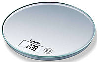 Beurer Весы кухонные, 5кг, 2хCR2032 в компл, стекло, серый E-vce - Знак Качества