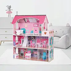 Лялькові будиночки.Будиночок для ляльок з меблями.Ігровий ляльковий будиночок для ляльок.Будинок для ляльок., фото 3