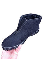 Мужские бурки валенки тёплые зимние ботинки на молнии чёрные 43р = 28 см