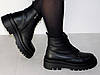 Черевики шкіряні зимові жіночі стильні чорні 36р, фото 4
