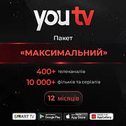 Передплата YouTV Максимальний на 12 місяців