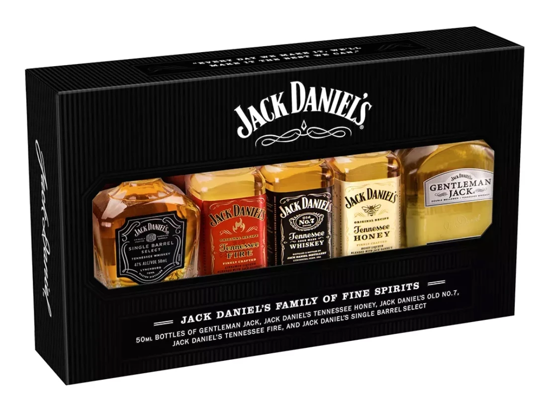 Подарунковий набір Jack Daniel's Set Family of Fine Spirits 5x50ml Litre 39%vol