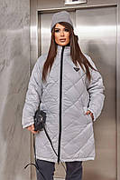 Женская куртка пальто на силиконе