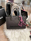 Жіноча сумка Karl Lagerfeld через плече чорний карл лагерфельд стильна модна, фото 2