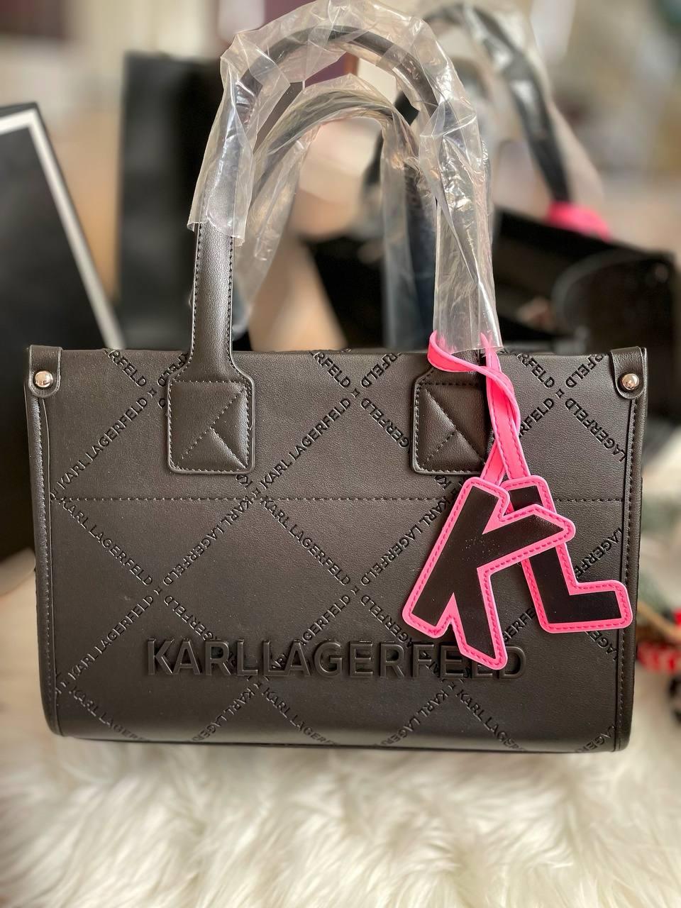 Жіноча сумка Karl Lagerfeld через плече чорний карл лагерфельд стильна модна, фото 1