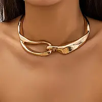 Шикарный дорогой стильный чокер ожерелье подвеска многослойный ассиметричный у2к золотой