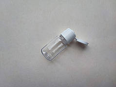 12 - 10 мл круглий ПЕТ прозорий з кришкою фліп-топ білого кольору 18/410 пластиковий флакон, пластмасовий у комплекті