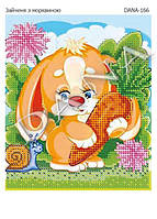 Схема для вишивання бісером Зайченя з морквою